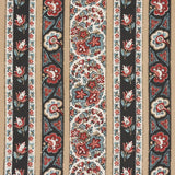 Schumacher Ines Paisley Rouge & Noir Fabric