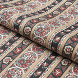 Schumacher Ines Paisley Rouge & Noir Fabric