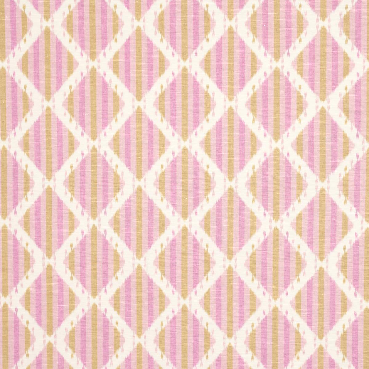 Schumacher Kai Striped Ikat Pink Fabric