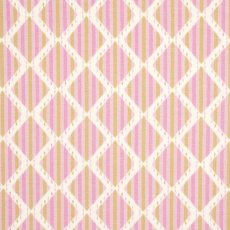 Schumacher Kai Striped Ikat Pink Fabric