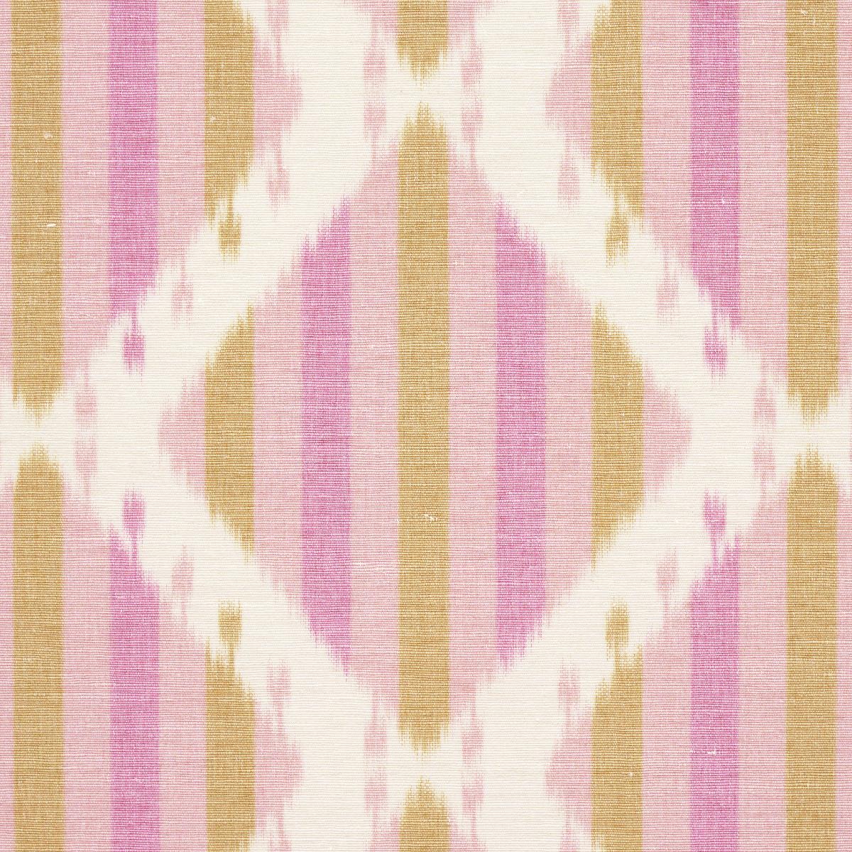 Schumacher Kai Striped Ikat Pink Fabric