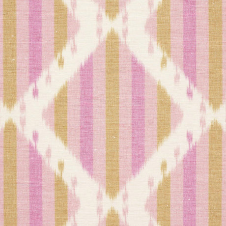 Schumacher Kai Striped Ikat Pink Fabric