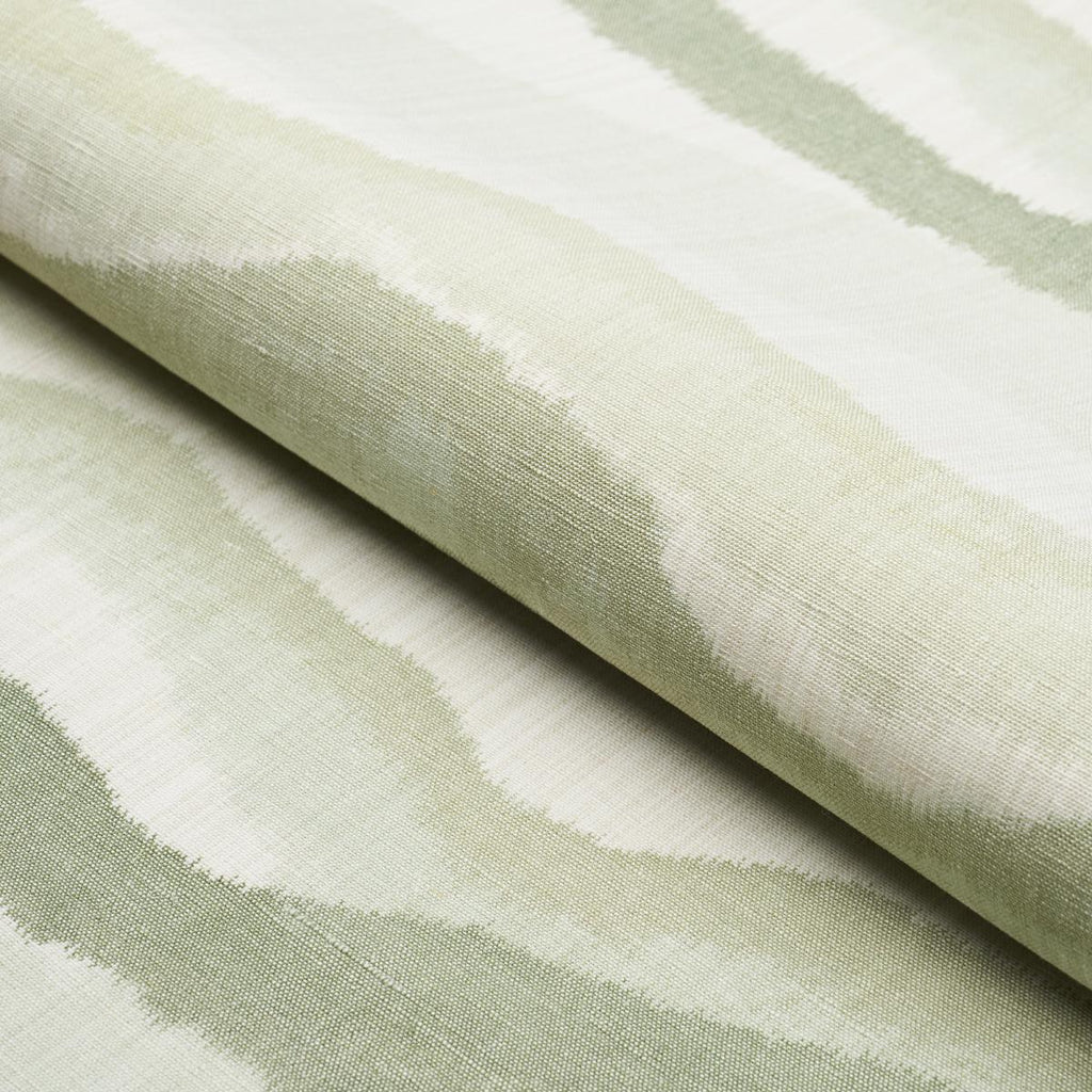 Schumacher Chandler Warp Print Eucalyptus Fabric