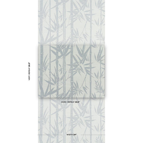 Schumacher Les Bambous Sisal Mineral Wallpaper