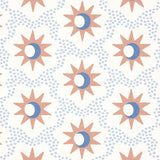 Schumacher Lucie Clay & Blue Wallpaper