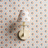 Schumacher Lucie Clay & Blue Wallpaper