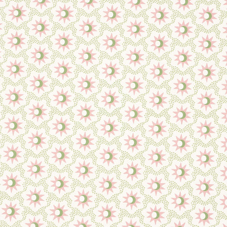 Schumacher Lucie Pink & Green Wallpaper