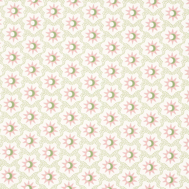 Schumacher Lucie Pink & Green Wallpaper