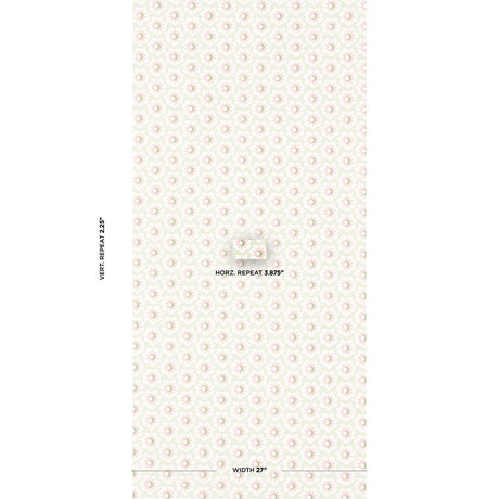 Schumacher Lucie Pink & Green Wallpaper