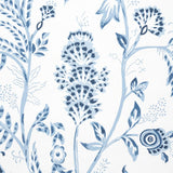 Schumacher Chinoiserie Grande Panel Set Indigo Wallpaper