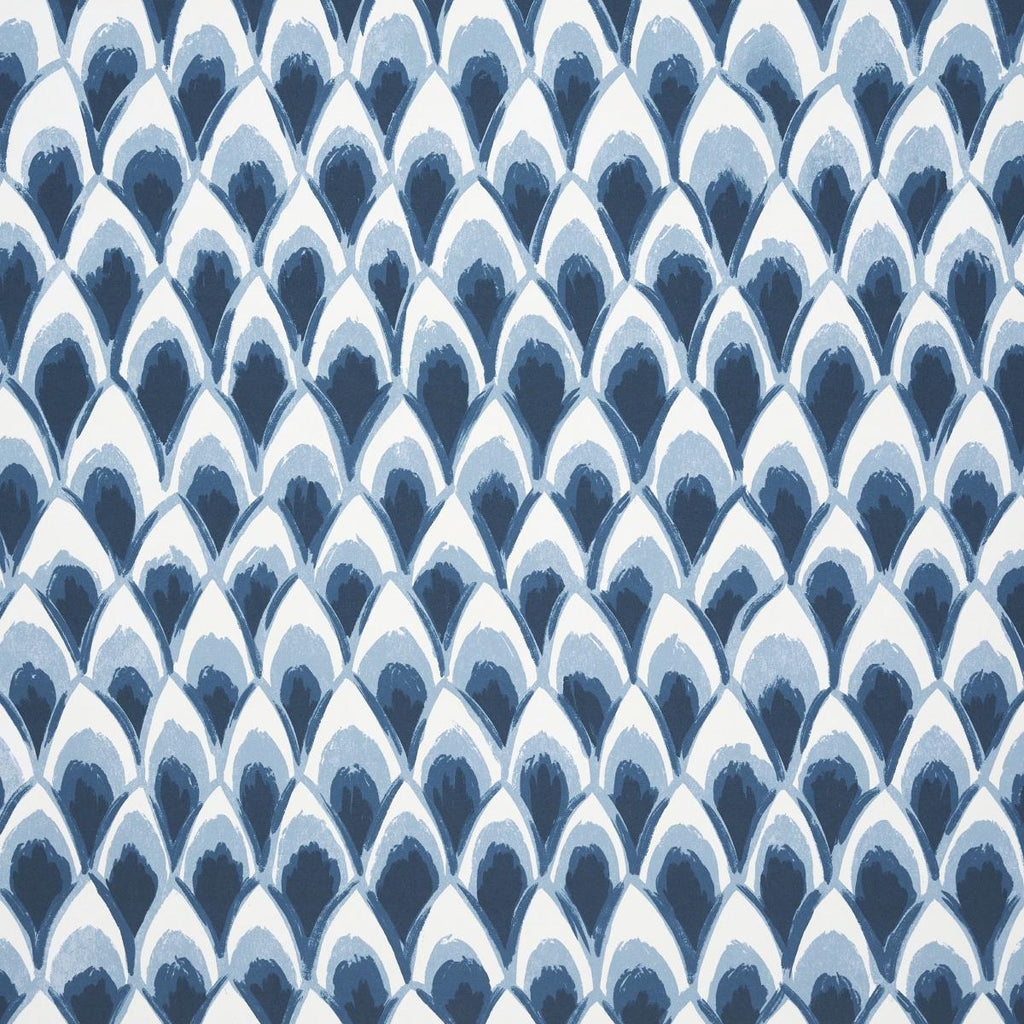 Schumacher Chinoiserie Grande Panel Set Indigo Wallpaper