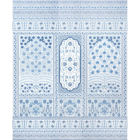 Schumacher Montecito Panel Set Indigo Wallpaper