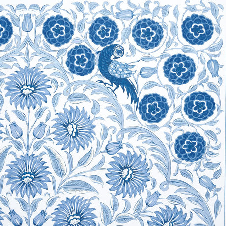 Schumacher Montecito Panel Set Indigo Wallpaper