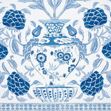 Schumacher Montecito Panel Set Indigo Wallpaper
