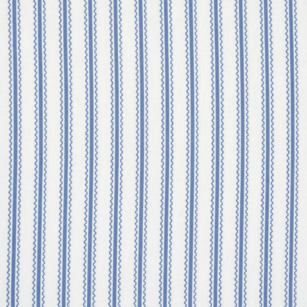 Schumacher Birdie Ticking Stripe Indigo Fabric