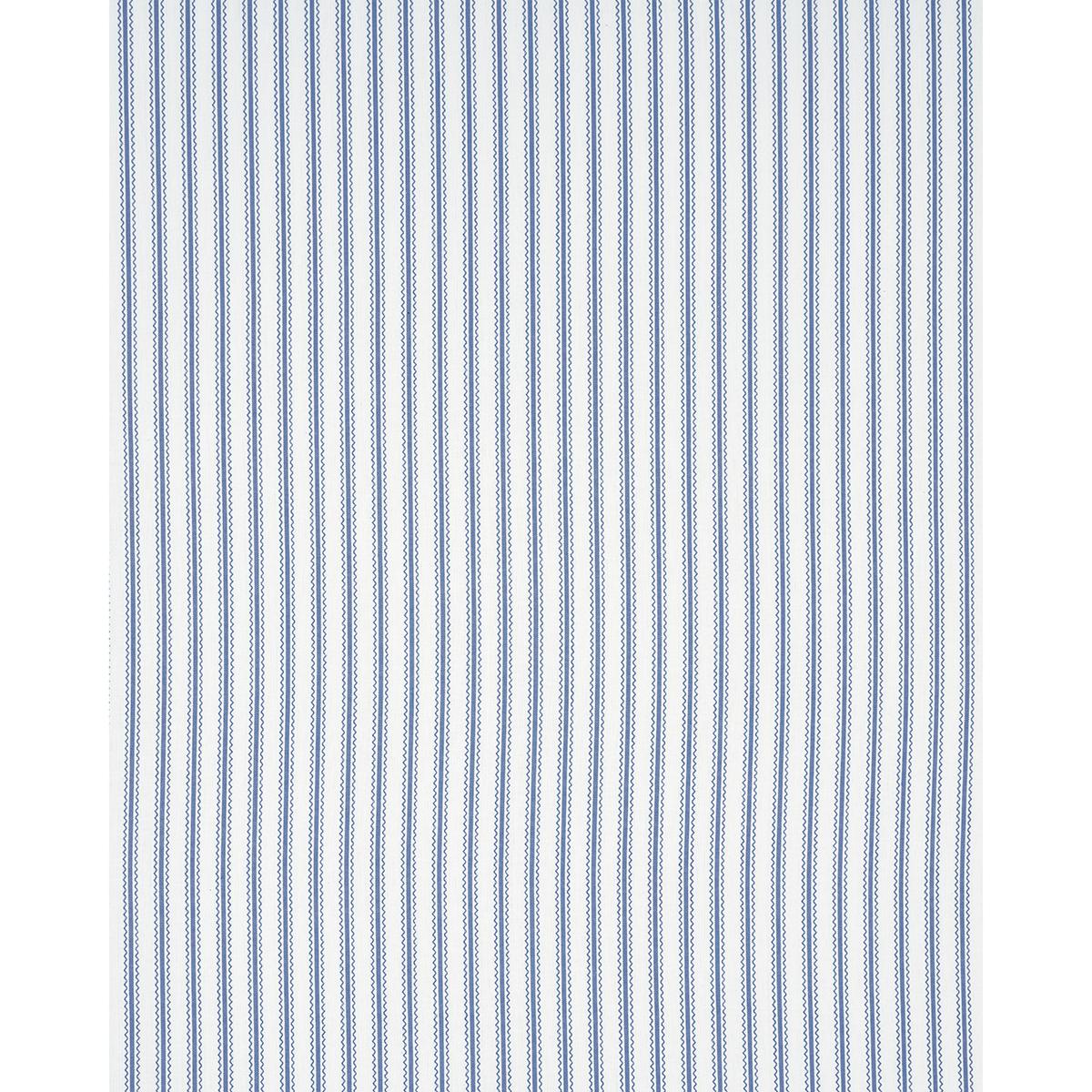 Schumacher Birdie Ticking Stripe Indigo Fabric