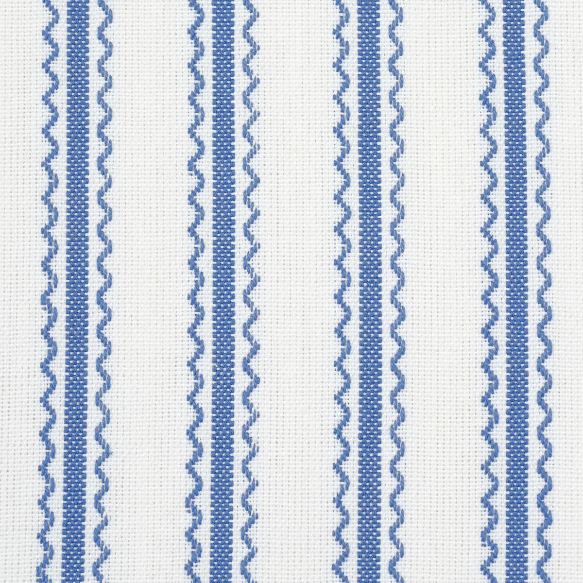 Schumacher Birdie Ticking Stripe Indigo Fabric
