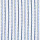 Schumacher Birdie Ticking Stripe Indigo Fabric