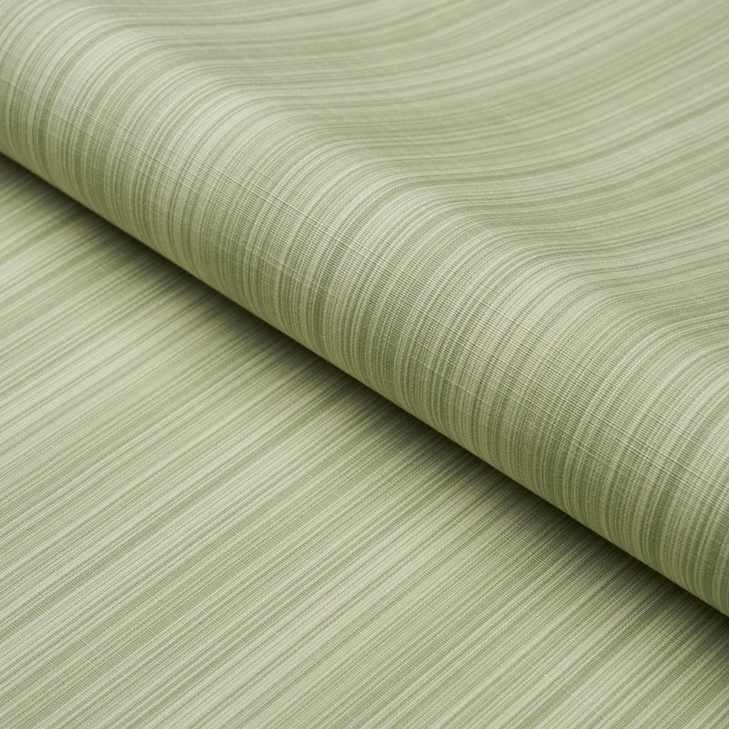 Schumacher Gracie Solid Stri Leaf Green Fabric