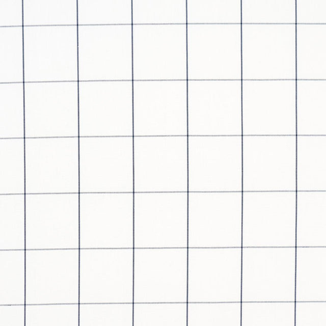 Schumacher Woodman Check Indigo Fabric
