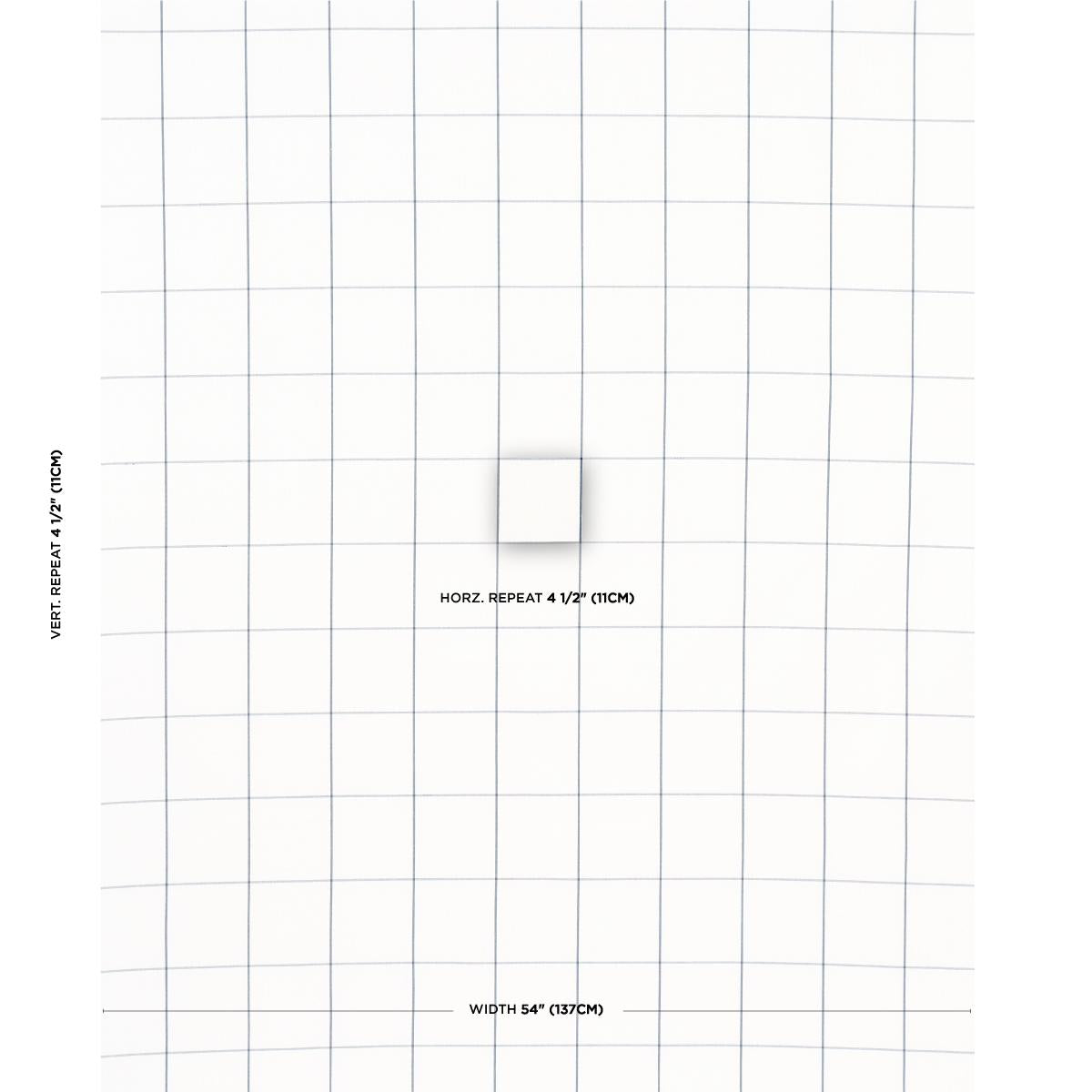 Schumacher Woodman Check Indigo Fabric