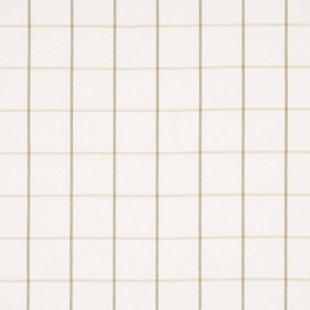 Schumacher Frannie Windowpane Neutral Fabric