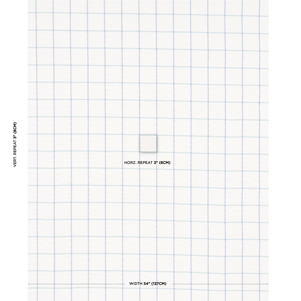 Schumacher Frannie Windowpane Cobalt Fabric