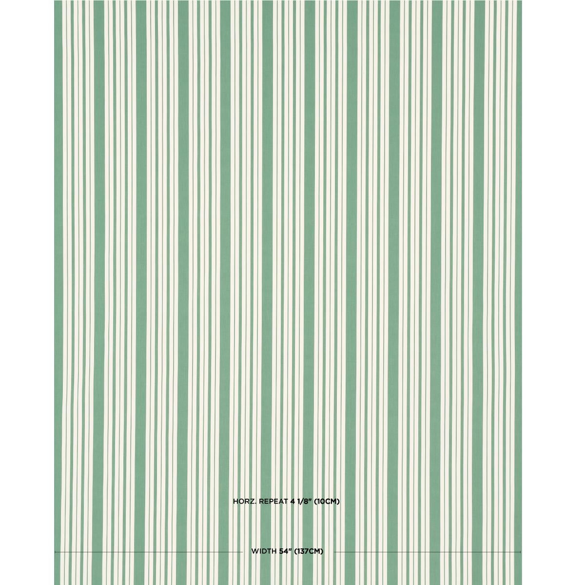 Schumacher Markie Stripe Emerald Fabric