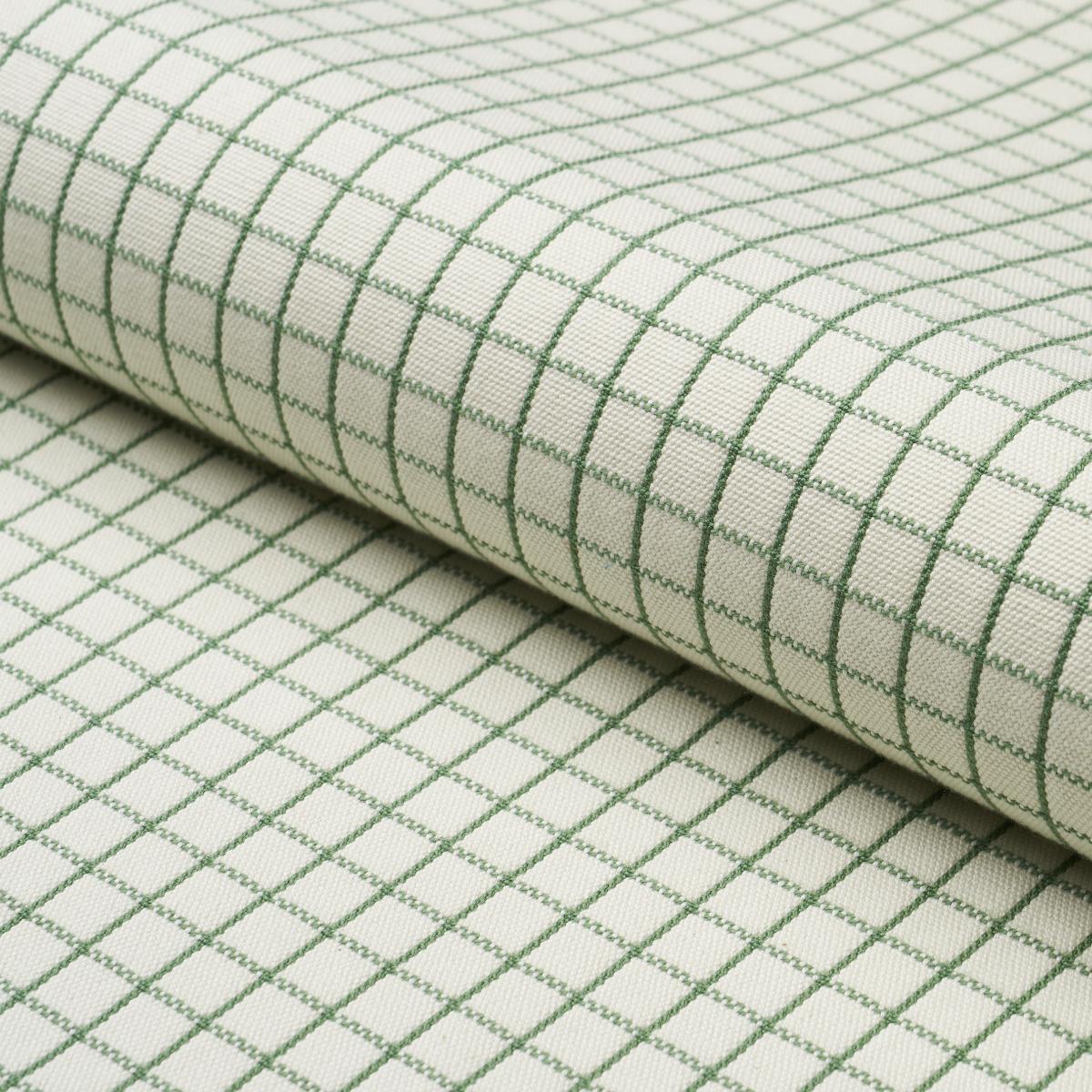 Schumacher Georgie Reversible Check Emerald Fabric