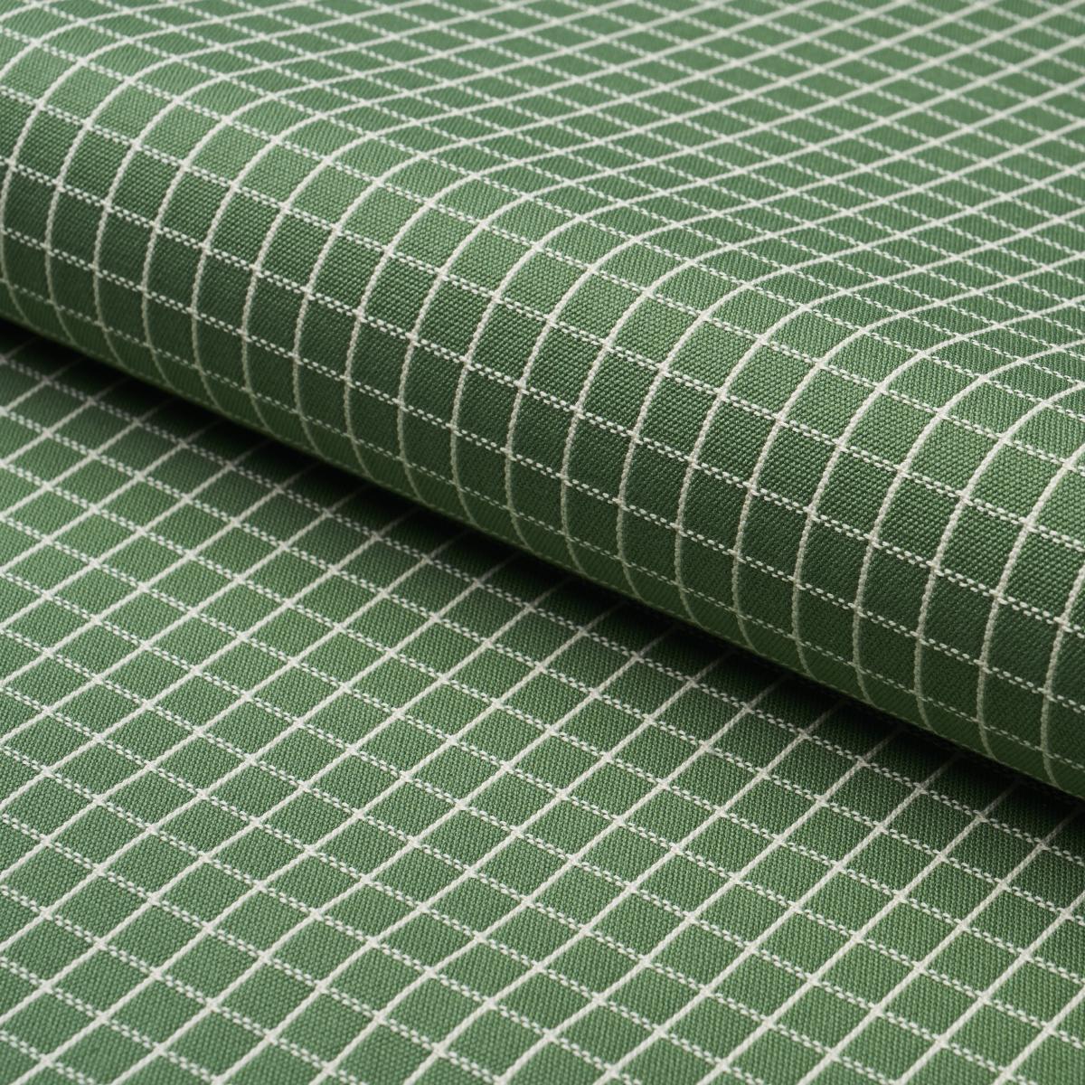 Schumacher Georgie Reversible Check Emerald Fabric