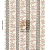 Schumacher Sylvain Floral Stripe Noir Fabric