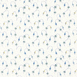 Schumacher Lolly Floral Blues Wallpaper