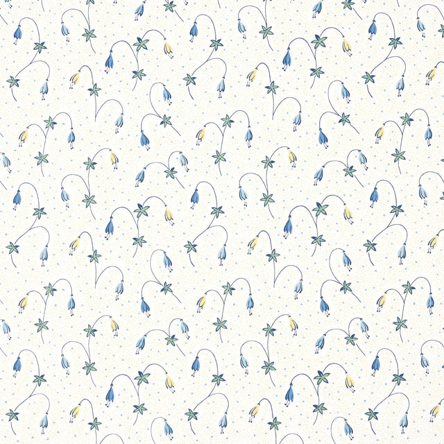 Schumacher Lolly Floral Blues Wallpaper