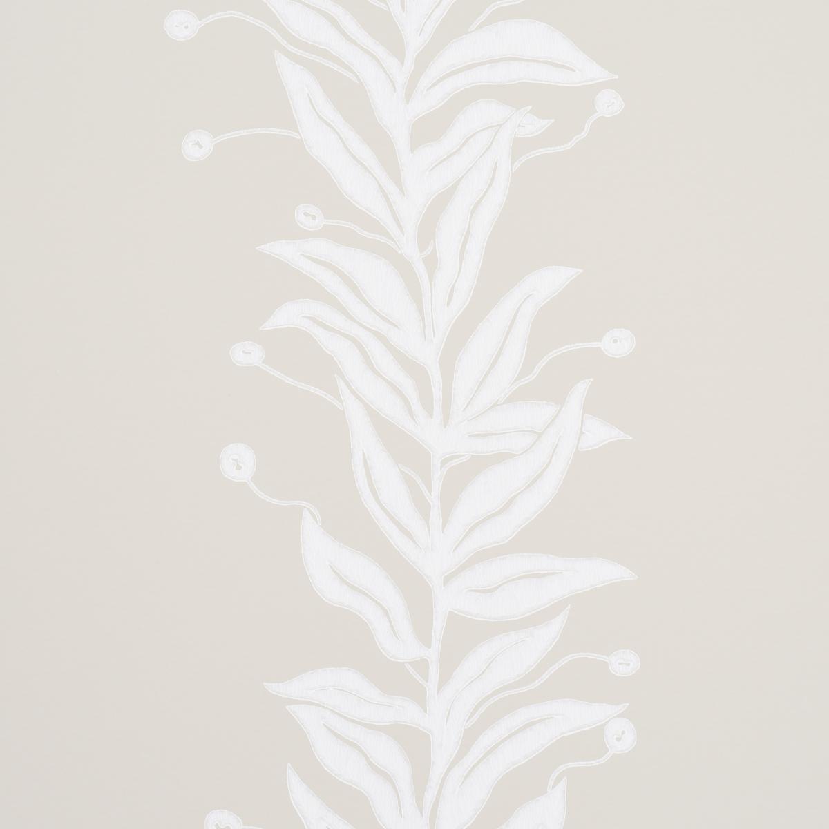 Schumacher Tendril Stripe Natural Wallpaper