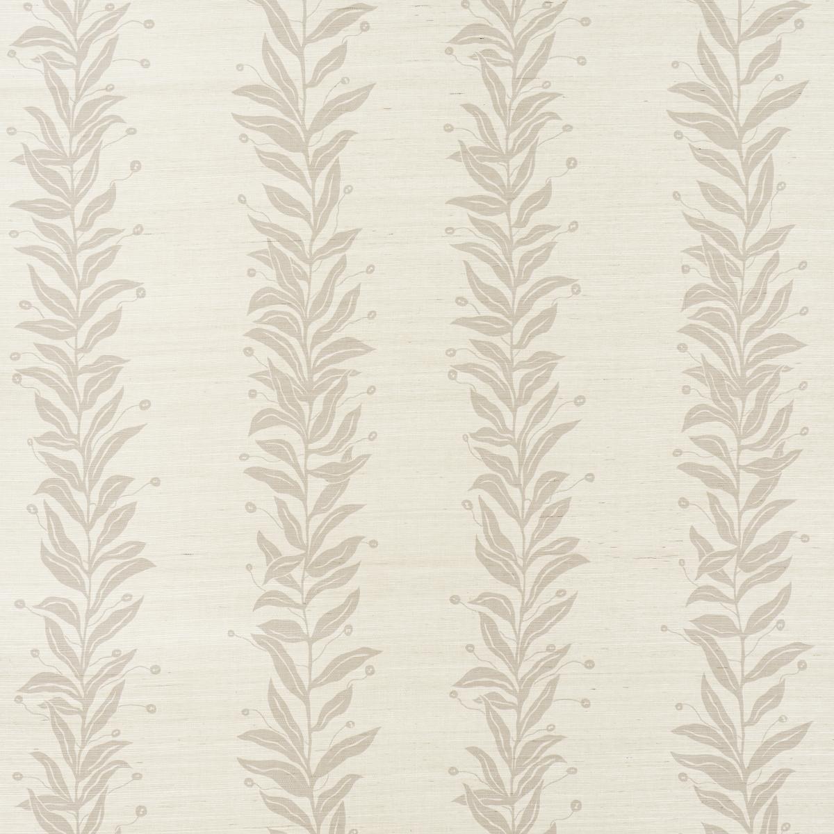 Schumacher Tendril Stripe Sisal Natural Wallpaper