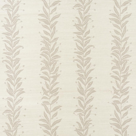 Schumacher Tendril Stripe Sisal Natural Wallpaper