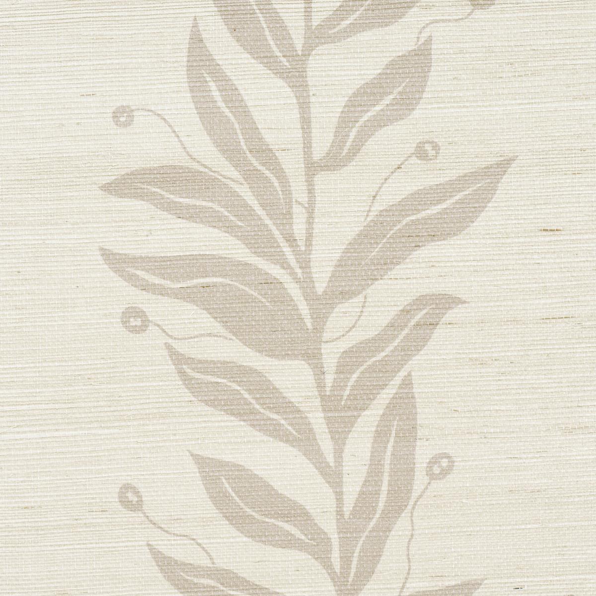 Schumacher Tendril Stripe Sisal Natural Wallpaper