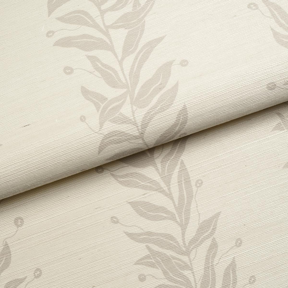 Schumacher Tendril Stripe Sisal Natural Wallpaper