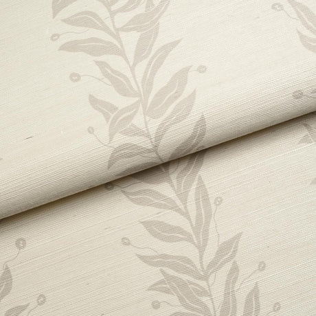 Schumacher Tendril Stripe Sisal Natural Wallpaper