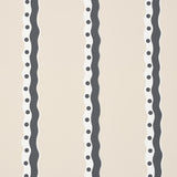 Schumacher Rousseau Stripe Noir & Cream Wallpaper