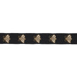 Schumacher Hubert'S Bees Tape Noir & Gold Trim