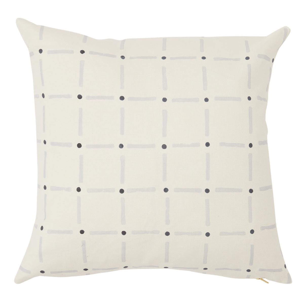 Schumacher Sky 22" x 22" Drifting Grid Pillow