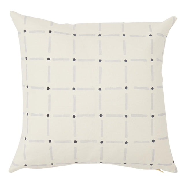 Schumacher Sky 22" x 22" Drifting Grid Pillow