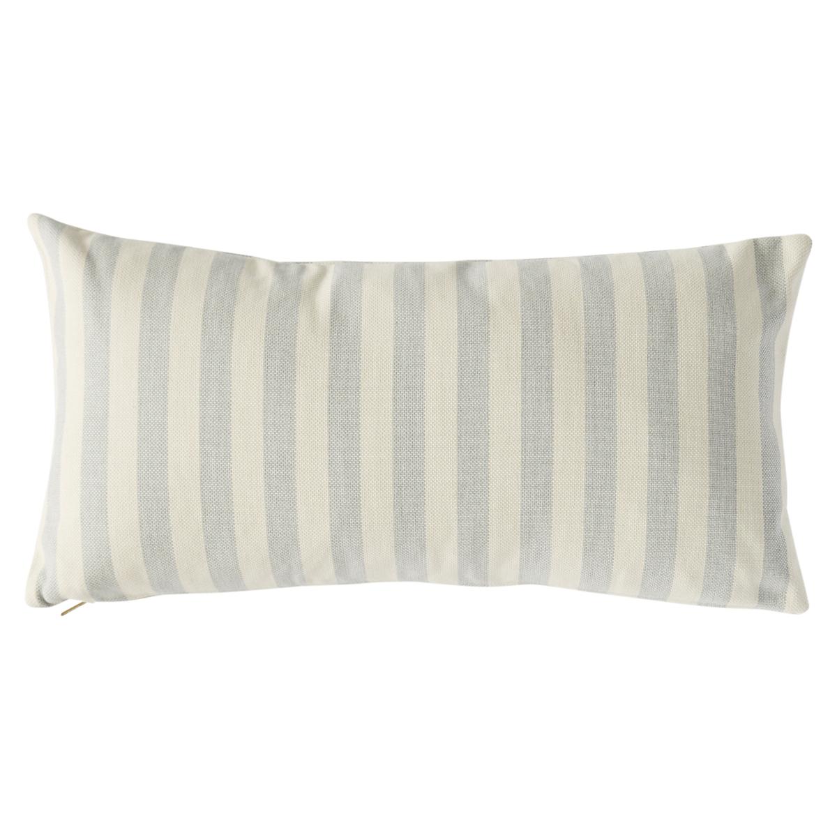 Schumacher Sky 24" x 12" Even Stripe I/O Pillow