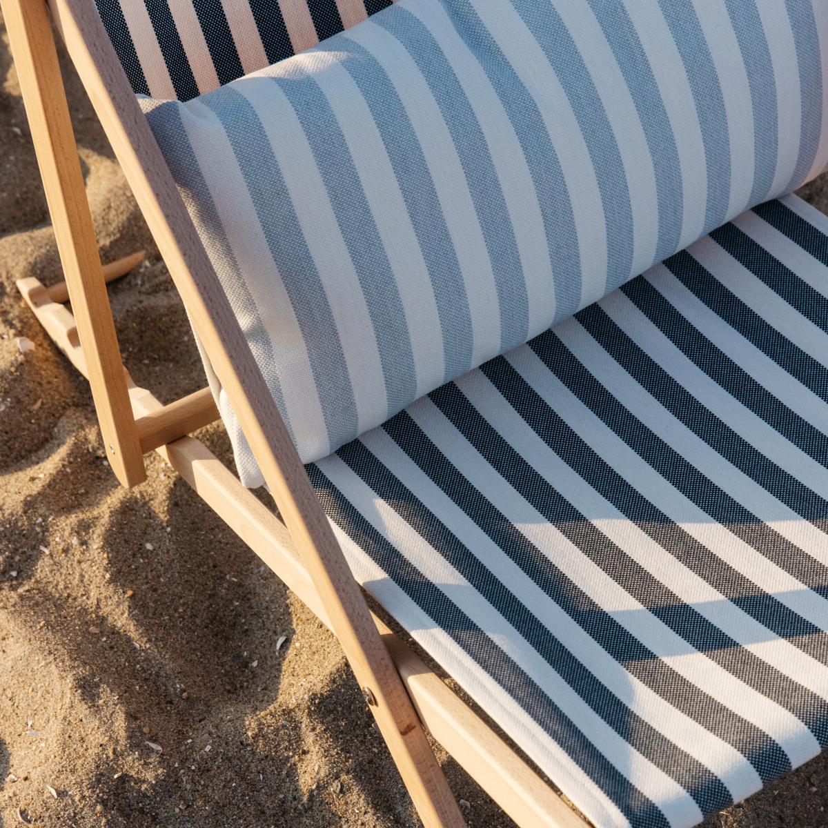Schumacher Sky 24" x 12" Even Stripe I/O Pillow