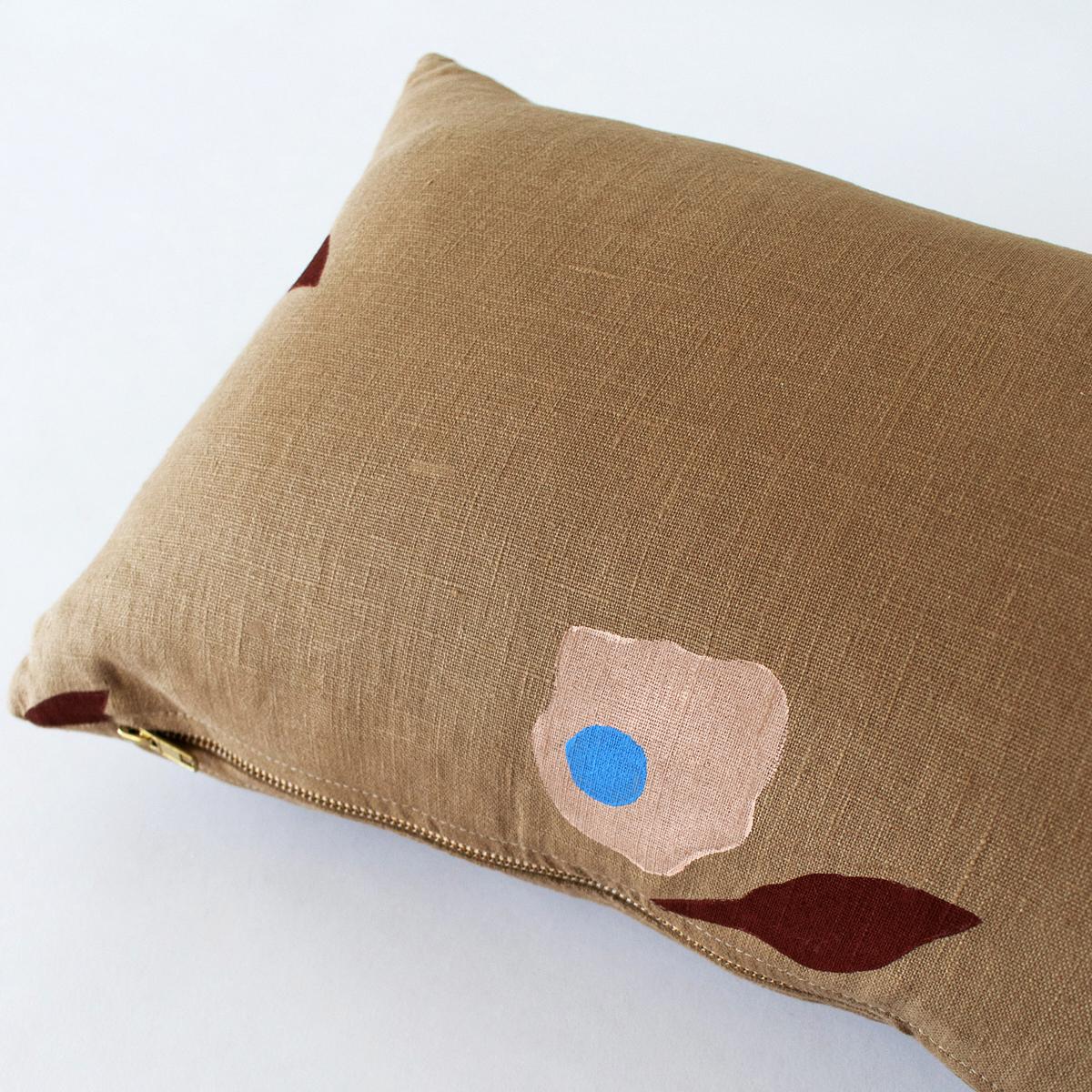 Schumacher Camel 24" x 12" Aquinnah Hand Block Pillow