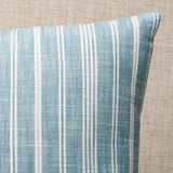 Schumacher Indigo 22" x 22" Lucy Stripe Pillow