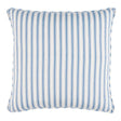 Schumacher Indigo 18" x 18" Birdie Ticking Stripe Pillow