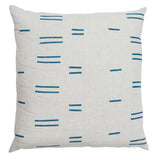 Schumacher Oaxaca Navy On Natural 22" x 22" Pillow