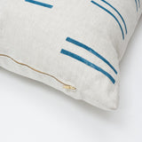 Schumacher Oaxaca Navy On Natural 22" x 22" Pillow